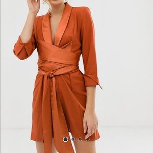 ASOS Mini Tux Dress w/ Self Tie Belt